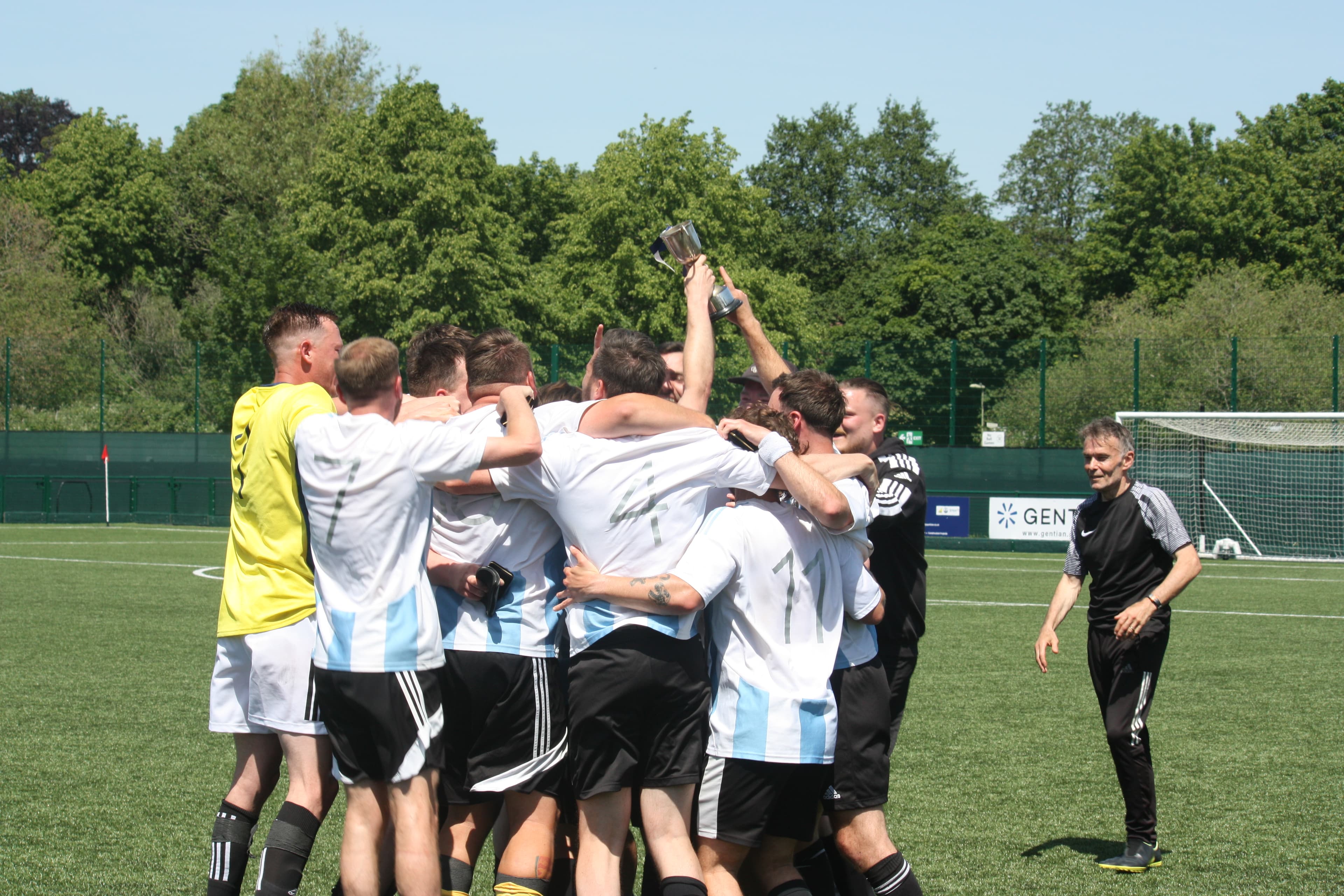 Wherwell Royals FC celebrating